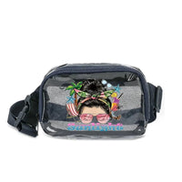 Sac banane transparent vibes tropicaux - modèle Girl - TransparenceSac.com