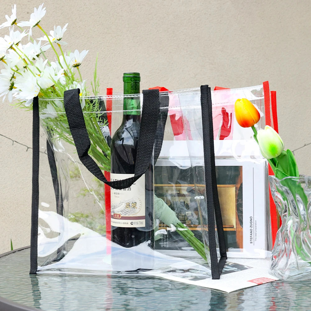 Tante transparent rouge stylé polyvalent