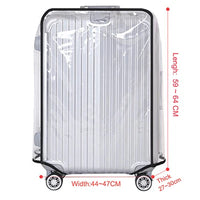 Protection valise transparente premium grande capacité - modèle 26 inch - TransparenceSac.com