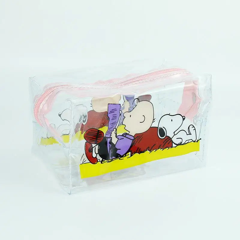 Trousse transparente personnages cartoons adorables