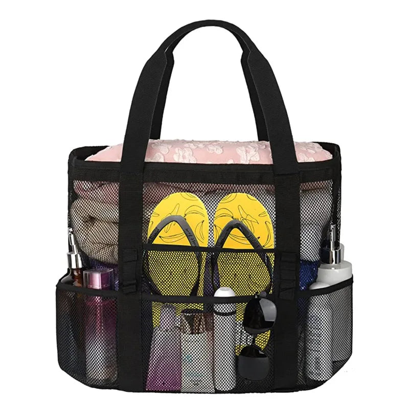 Sac de plage transparent avec pochettes multiples