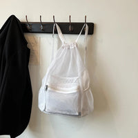 Sac à dos mesh rouge mode - modèle White Bag - TransparenceSac.com