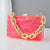 Pochette transparente chic chaîne dorée - modèle Rouge - TransparenceSac.com