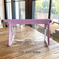 Trousse maquillage transparente élégante noire - modèle purple - TransparenceSac.com