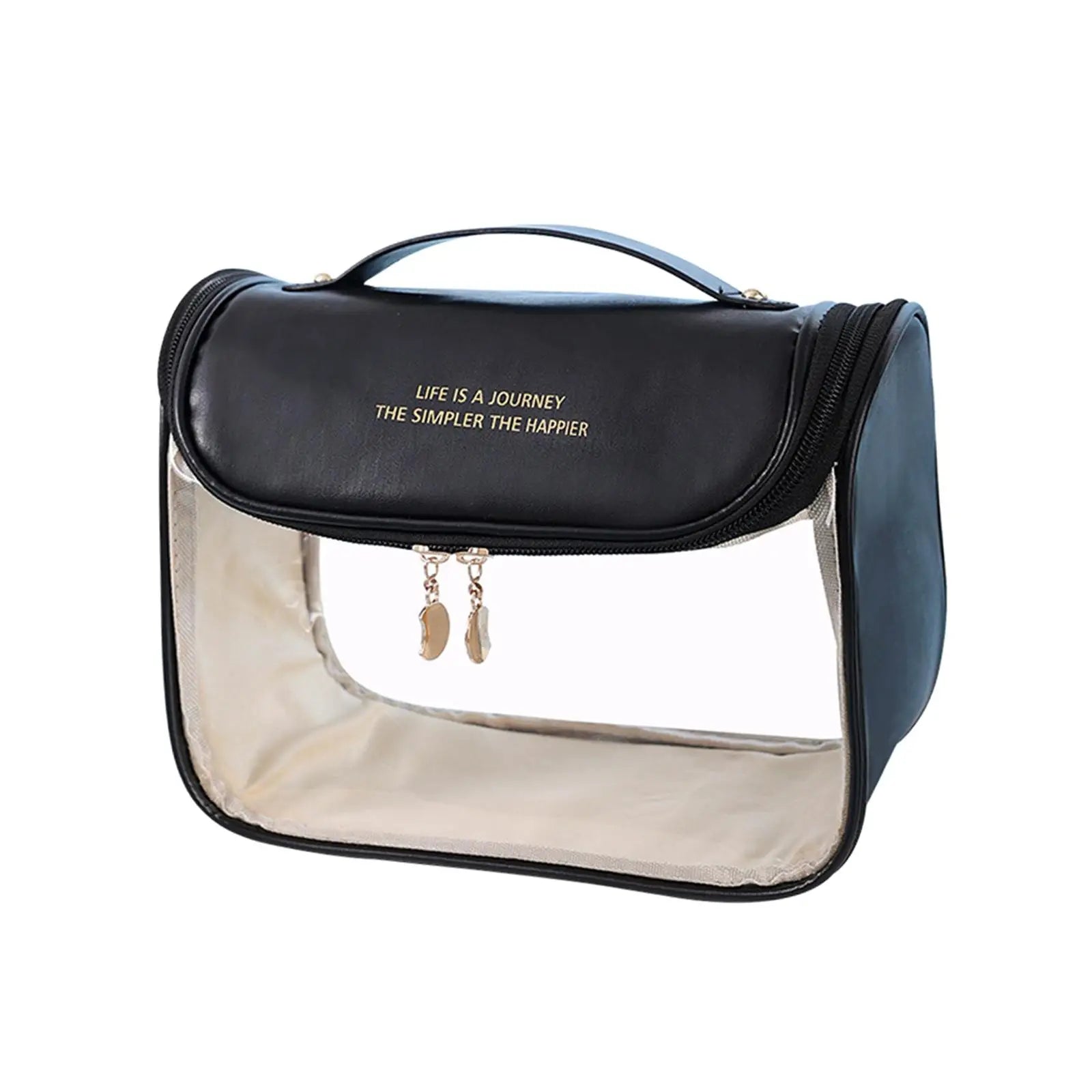 Trousse voyage transparence élégante cuir