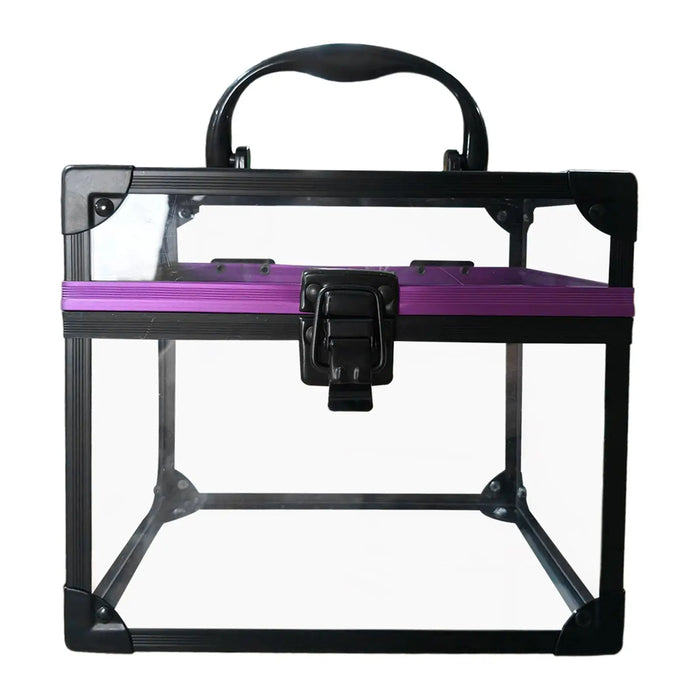 Valisette Transparente Moderne avec Poignée Noir