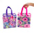 Sac shopping floral violet printemps - modèle 4004-13 / 27x12x29cm / 30pcs - TransparenceSac.com