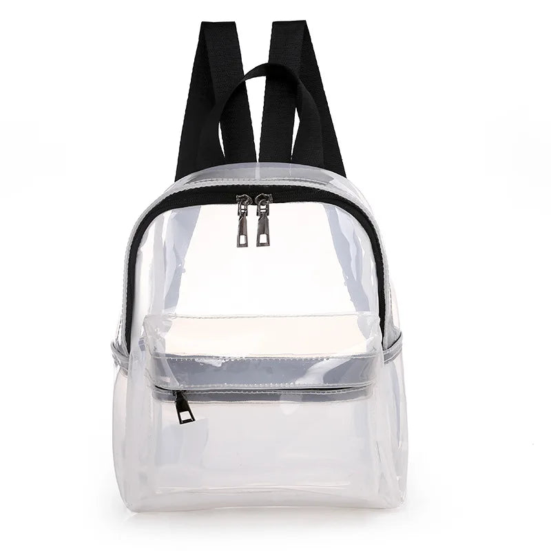 Sac à dos transparent noir fashion