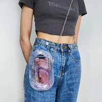 Trousse transparente mode enfant avec porte clés