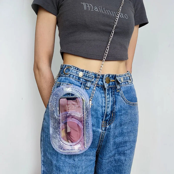 Trousse transparente mode enfant avec porte clés