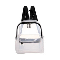 Sac à dos transparent tendance noir - modèle white - TransparenceSac.com
