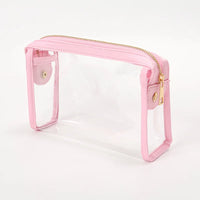 Pochette transparente rose tendance élégante mode - modèle Rose / M - TransparenceSac.com