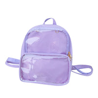 Sac à dos transparent bleu fashion - modèle Purple - TransparenceSac.com