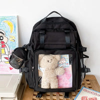 Sac à dos transparent mode polyvalent étudiant - modèle Black - TransparenceSac.com