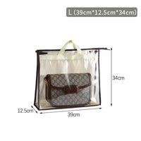 Sac shopping transparent XXL élégance pratique - modèle beige L - TransparenceSac.com