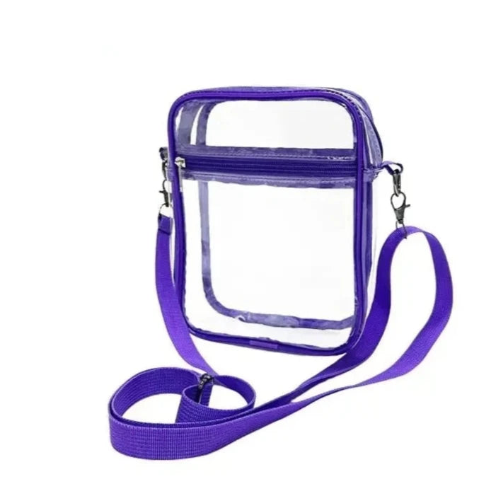 Pochette transparente mode multifonction bandoulière ajustable