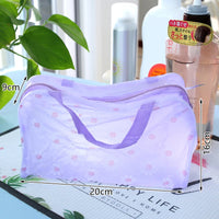 Pochette transparente rose tendance compacte fashion - modèle Violet - TransparenceSac.com