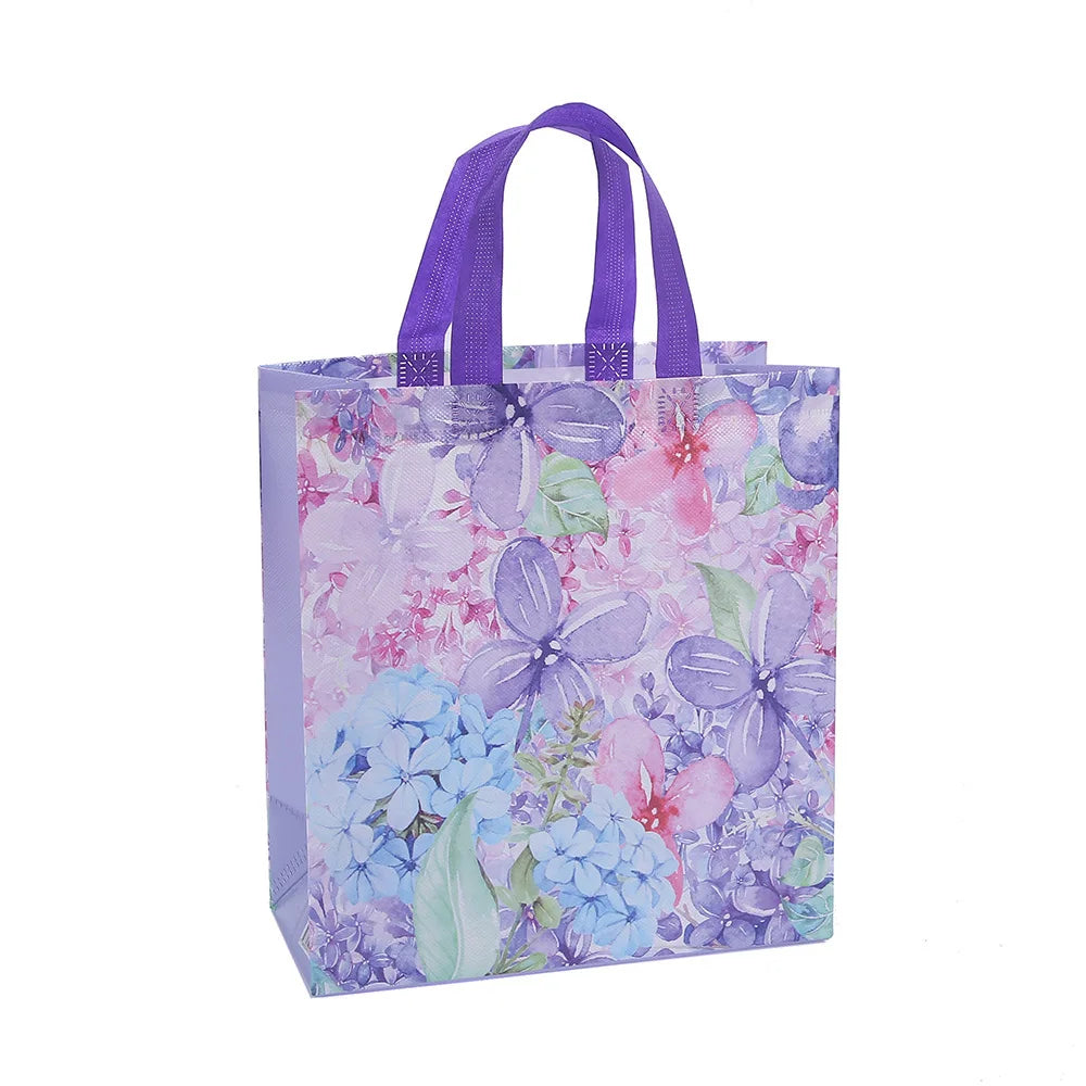 Sac shopping floral violet printemps