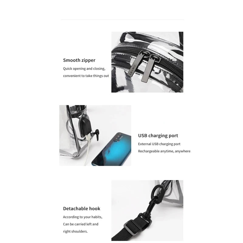 Sac à dos transparent tendance