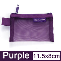 Trousse maquillage transparente mode compacte - modèle Purple-11.5X8cm / 10PCS - TransparenceSac.com