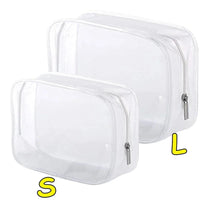 Trousse maquillage transparente chic pratique - modèle 2PCS S-L - TransparenceSac.com