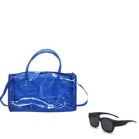 Sac de sport transparent rose élégant - modèle blue - TransparenceSac.com