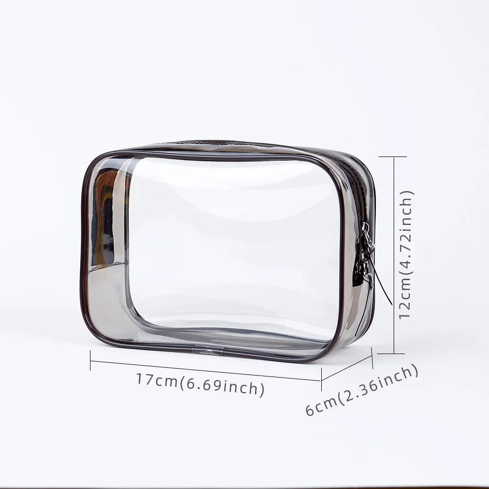 Sac Trousse Transparent Vert Compact Pratique