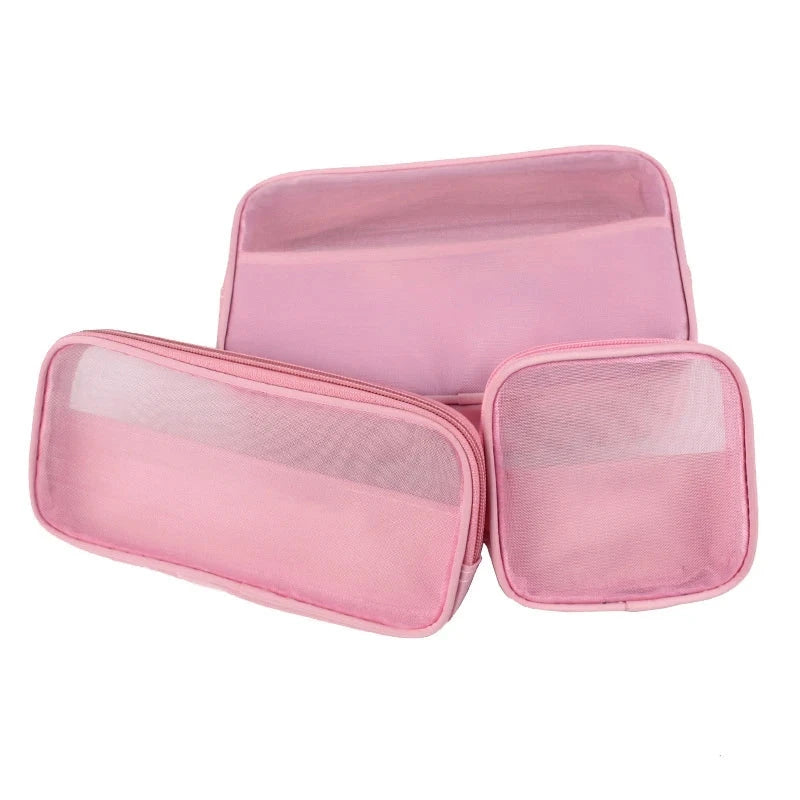 Trousse organiseur rose fashion rangement multi-compartiments
