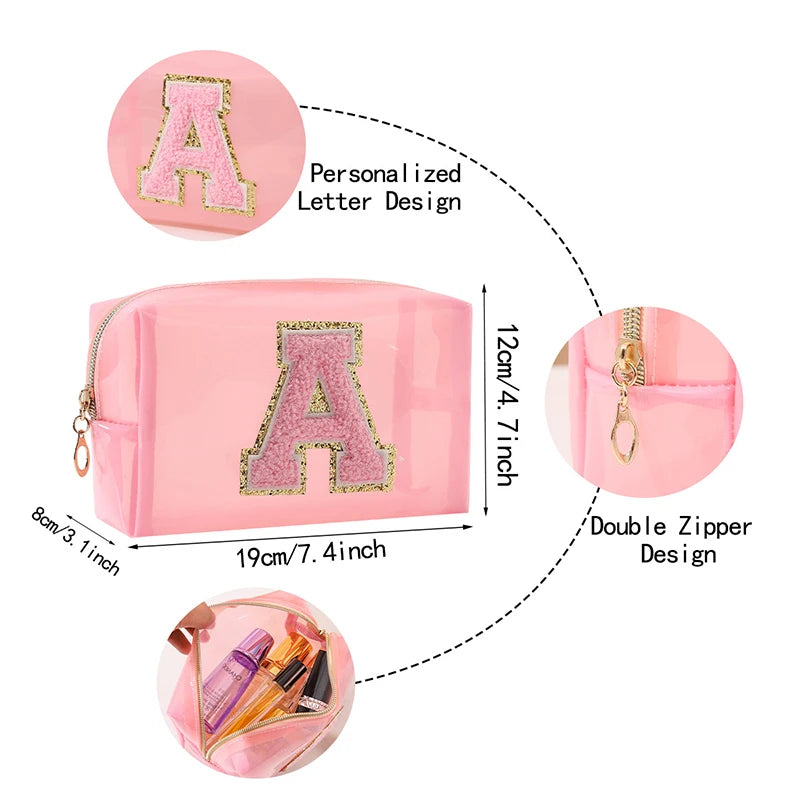 Trousse transparente fashion initiale A