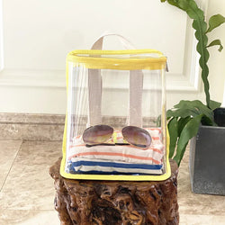 Acheter Sac à dos transparent jaune - TransparenceSac.com