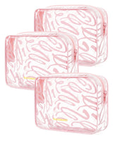 Pochettes transparentes fashion avec motifs artistiques - modèle Pink / CHINA - TransparenceSac.com