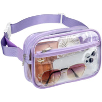 Sac banane transparent mode violette
