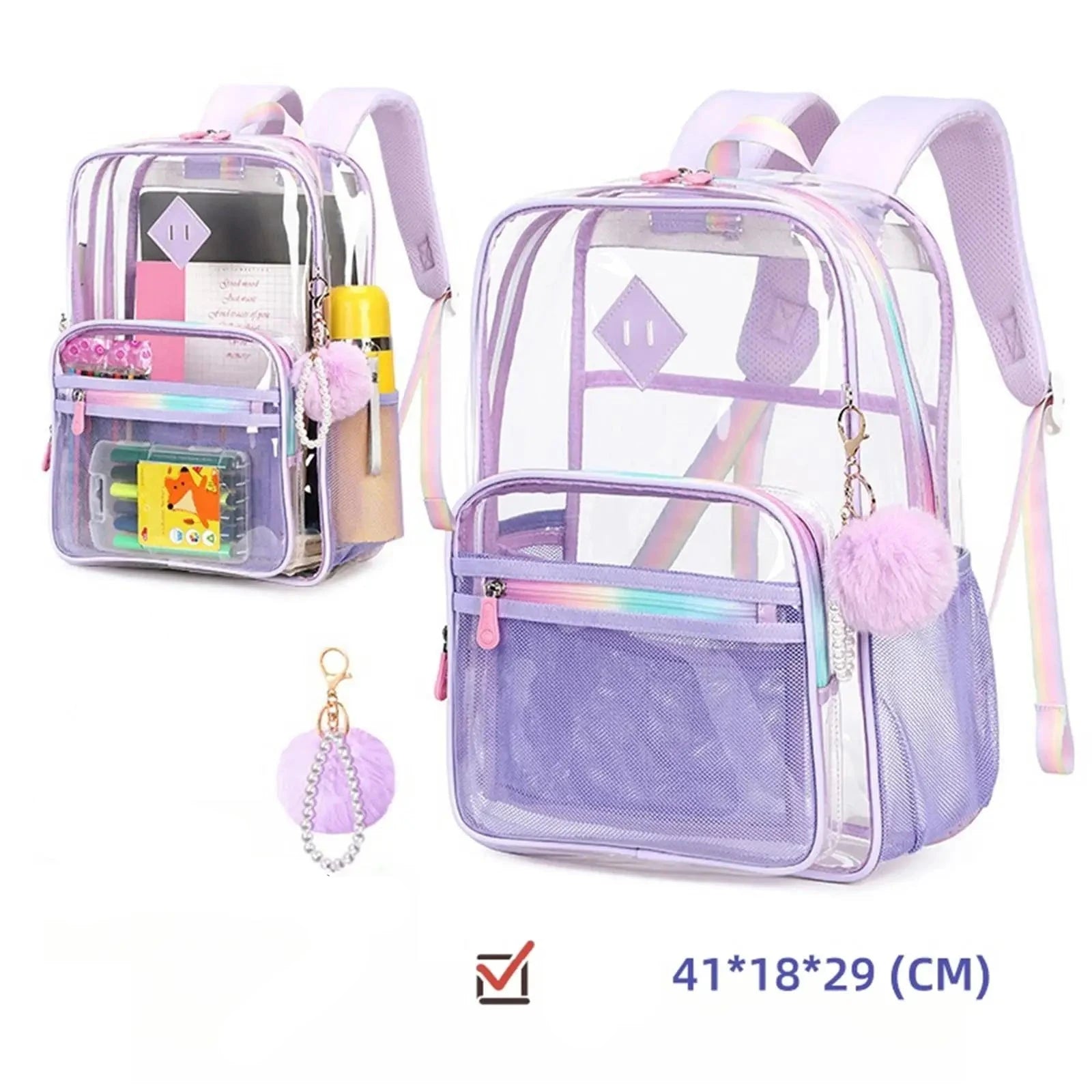 Sac à dos transparent mode école