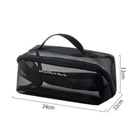 Trousse transparente noire voyage fashion - TransparenceSac.com