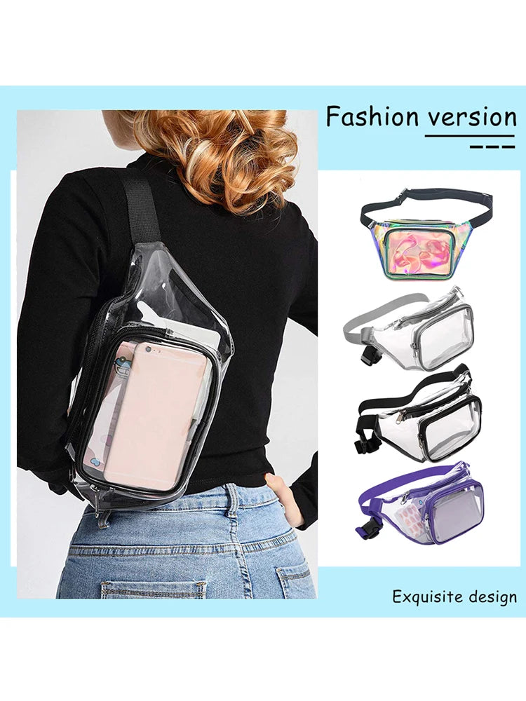 Sac banane transparent holographique イ