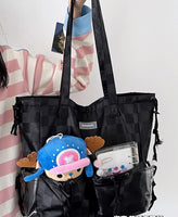 Sac shopping transparent tendance élégant - modèle black / 35X15X32CM Only bag - TransparenceSac.com