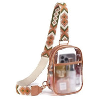 Sac Transparent Mode Bandoulière Élégante Fonctionnelle - modèle Brown - TransparenceSac.com