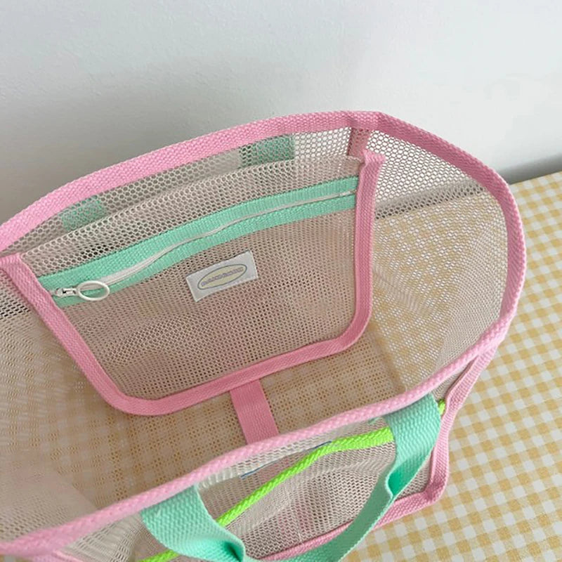 Sac de plage transparent coloré léger