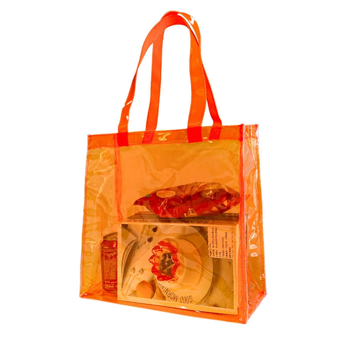 Sac de plage transparent bleu tendance