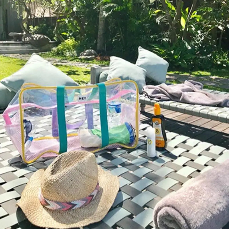 Sac de voyage transparent multicolore tendance