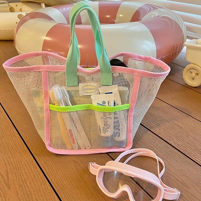 Sac de plage transparent coloré léger