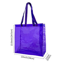 Sac de plage transparent bleu tendance - modèle 7 - TransparenceSac.com