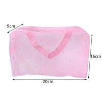 Pochette transparente rose tendance compacte fashion - TransparenceSac.com