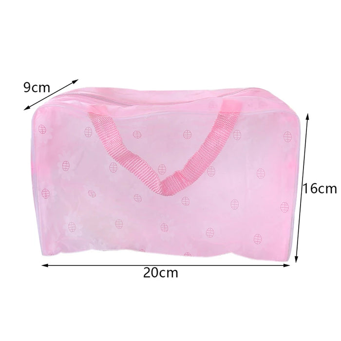 Pochette transparente rose tendance compacte fashion