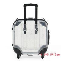 Valise transparente ronde mode colorée - modèle White - TransparenceSac.com