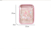 Trousse de rangement transparente kawaii