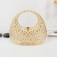 Sac transparent rose étincelant chic - modèle Gold - TransparenceSac.com