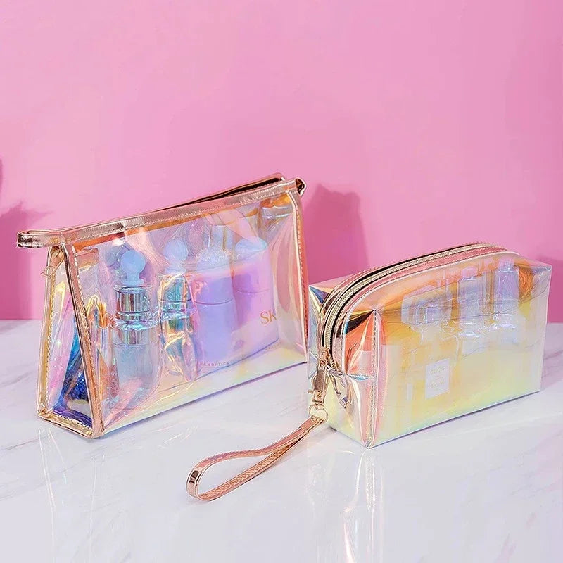 Pochette holographique transparente fashion