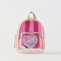 Sac à dos transparent cœur brillant fashion - TransparenceSac.com
