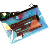Pochette transparente holographique maquillage pratique